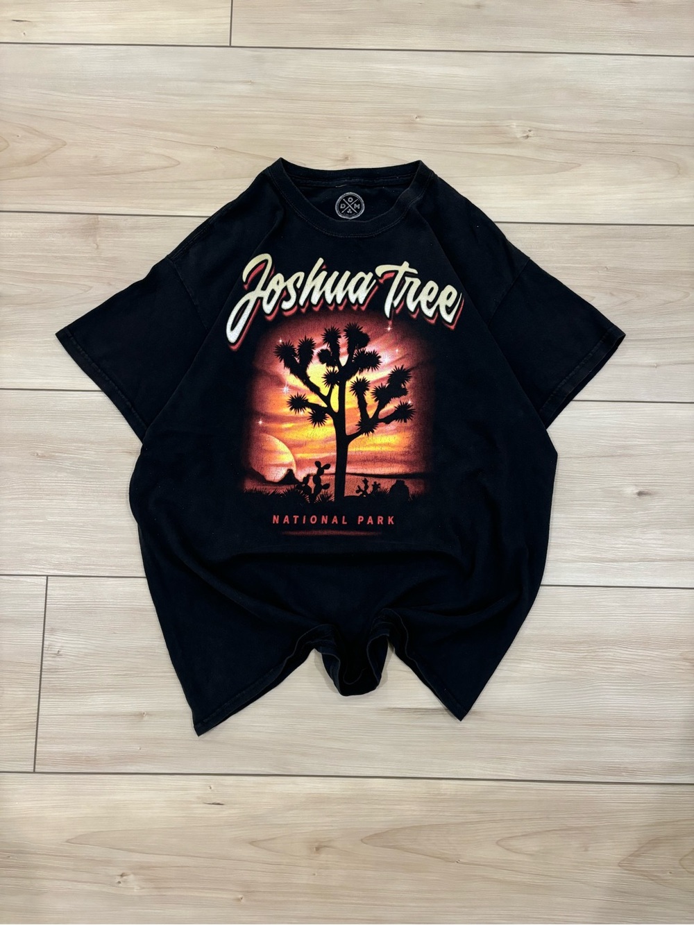ODM streetwear Joshua Tree vintage print Outdoor Nature Mens Graphic Tee - Black